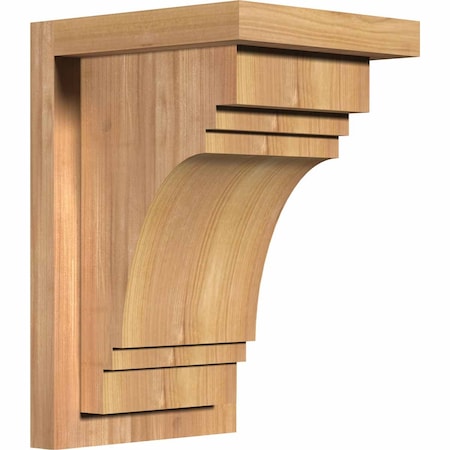 Ekena Millwork Pescadero Smooth Corbel w/Backplate, Western Red Cedar, 7 1/2"W x 8"D x 12"H COR08X08X12PEC01SWR